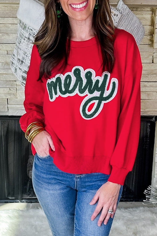 Merry Script Holiday Sweatshirt