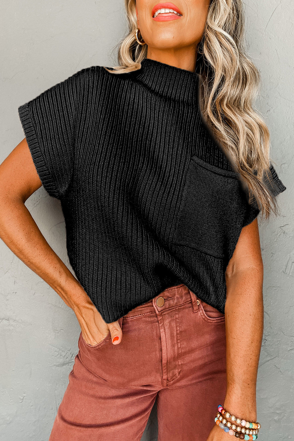 Ribbed Ease Knit Top