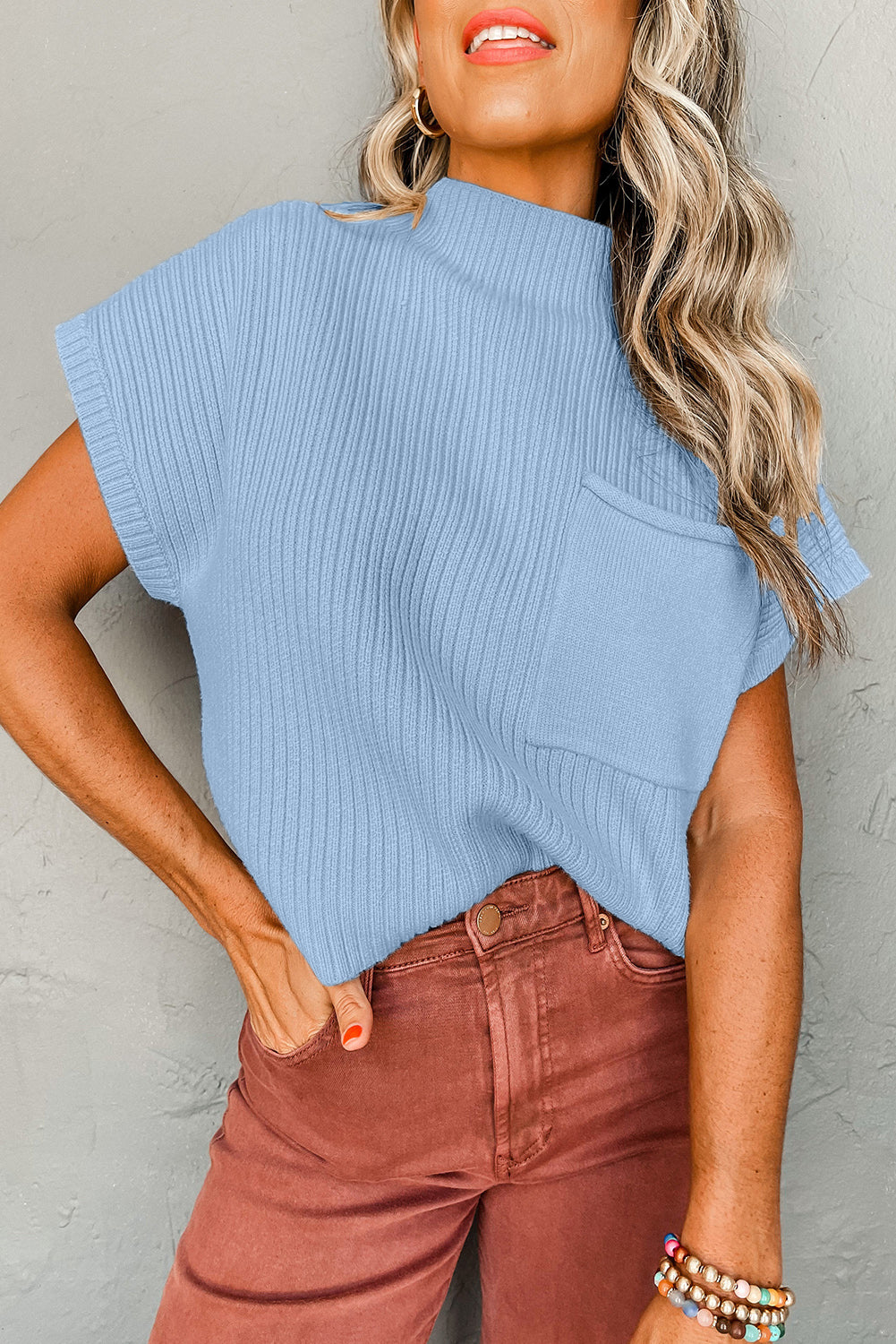 Ribbed Ease Knit Top