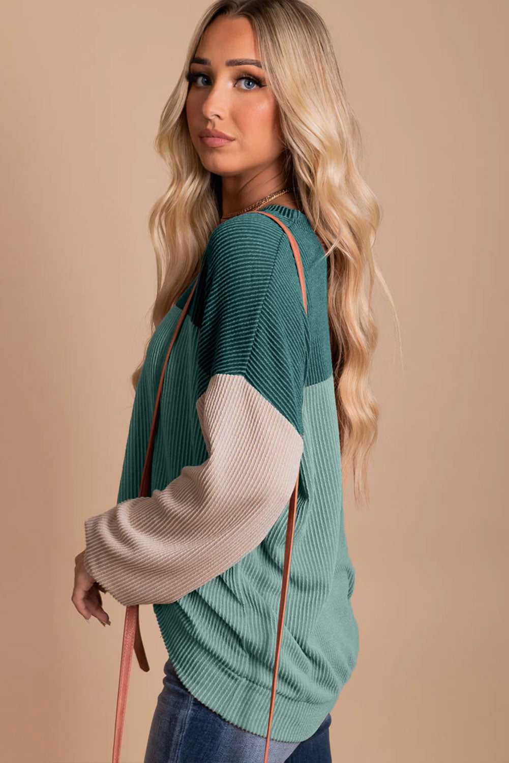 Harvest Blocks Long Sleeve Top