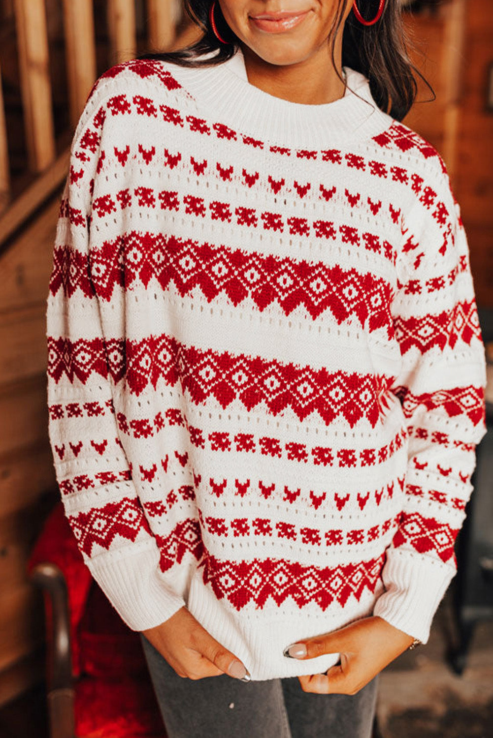 Frosted Fair Isle Holiday Sweater