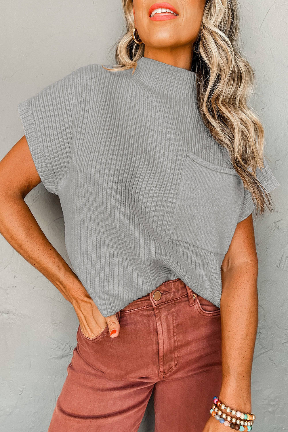 Ribbed Ease Knit Top