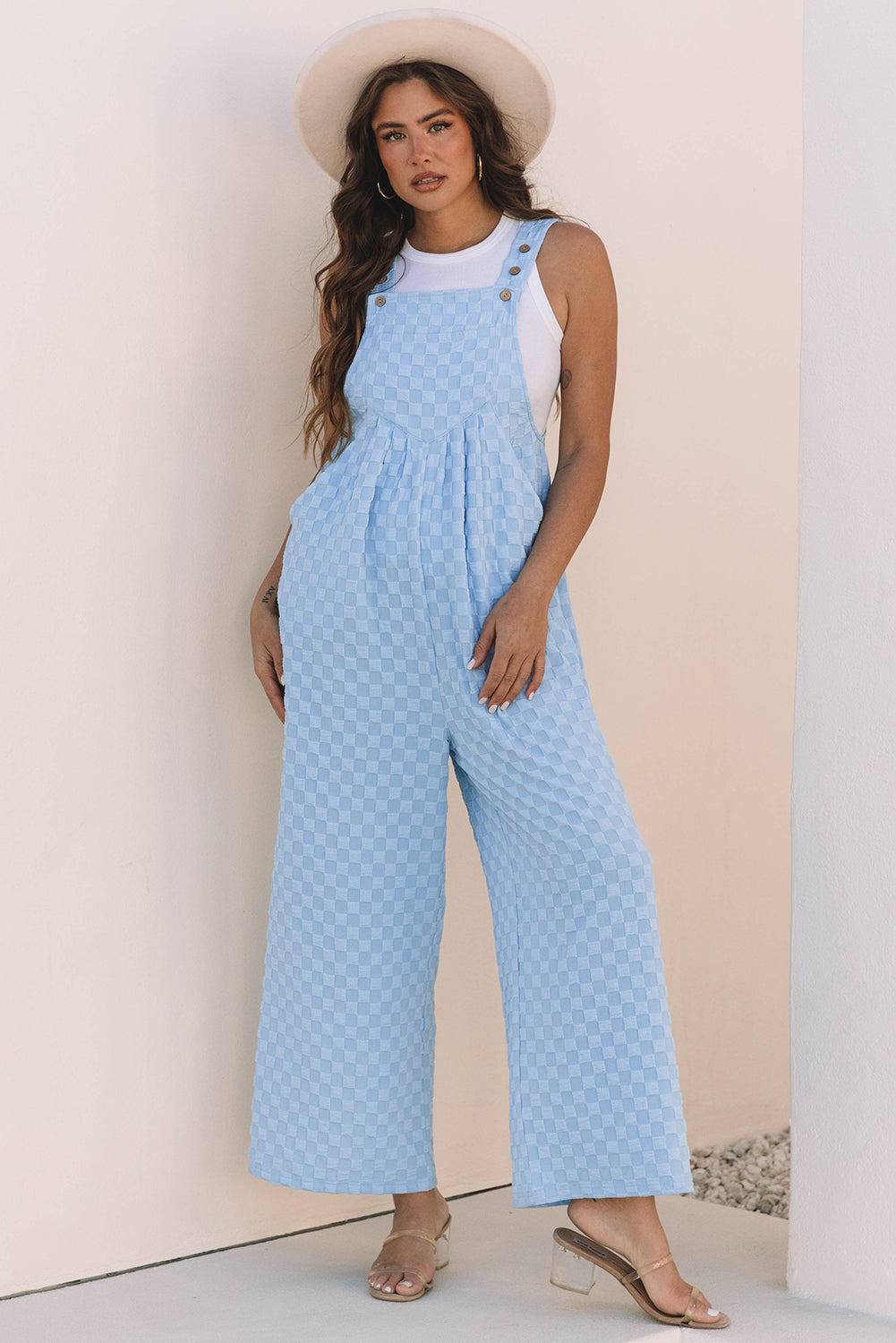 Cottage Check Overalls