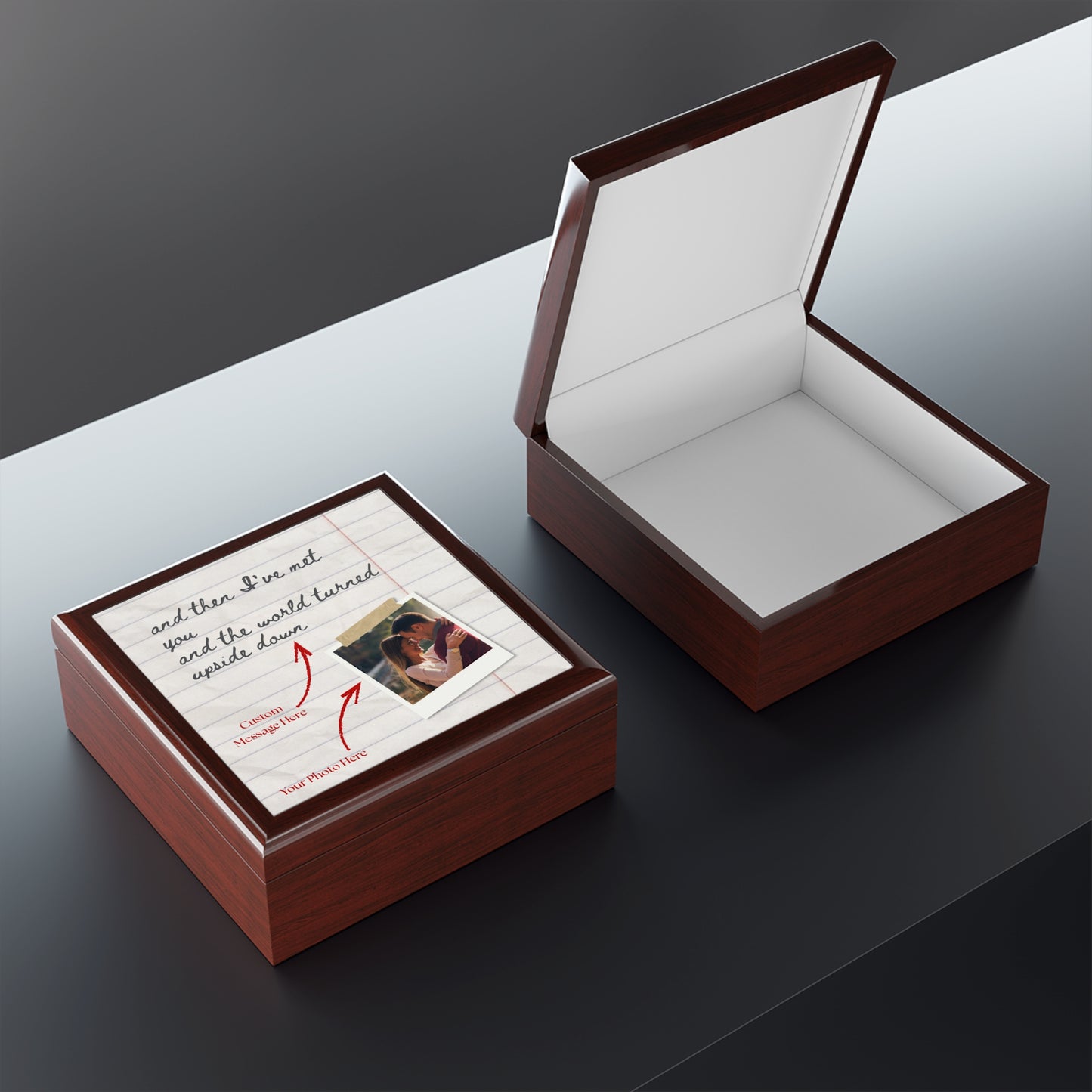 Handwritten Note & Photo Memory Jewelry Box