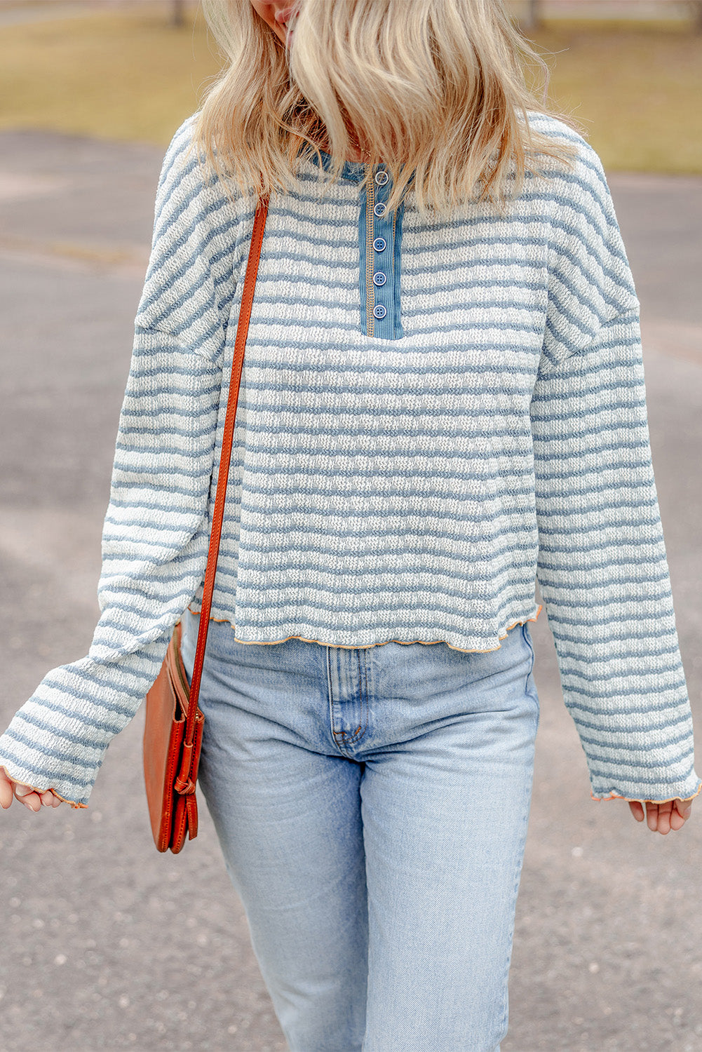 Cottage Striped Long Sleeve Top