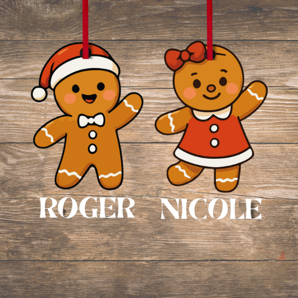 Gingerbread Name Christmas Ornament