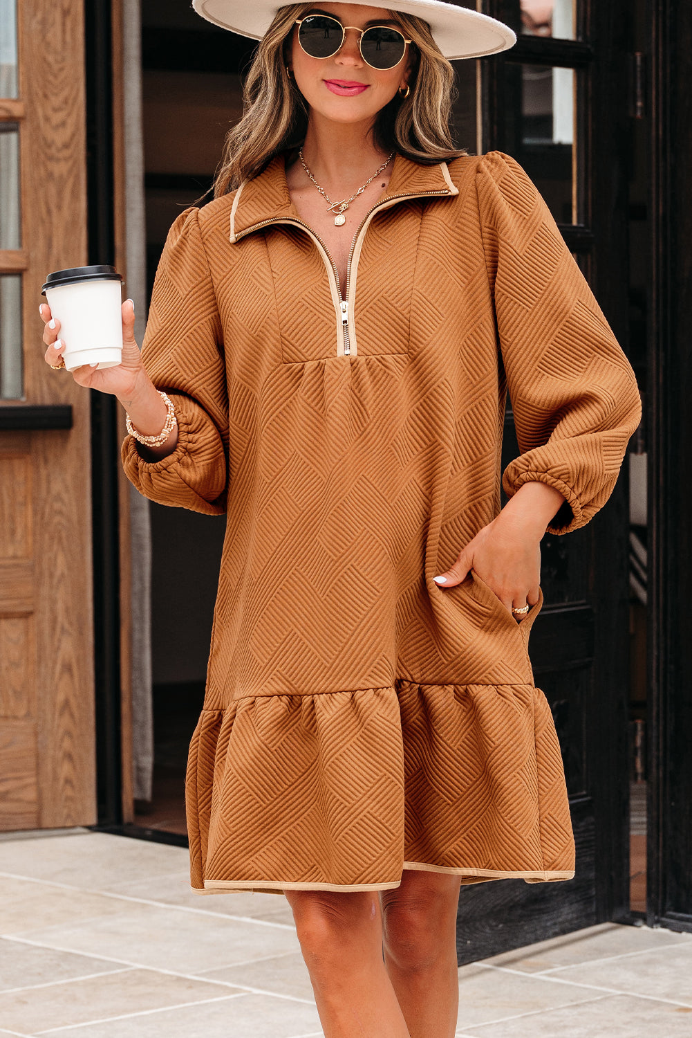 Golden Dune Mini Dress