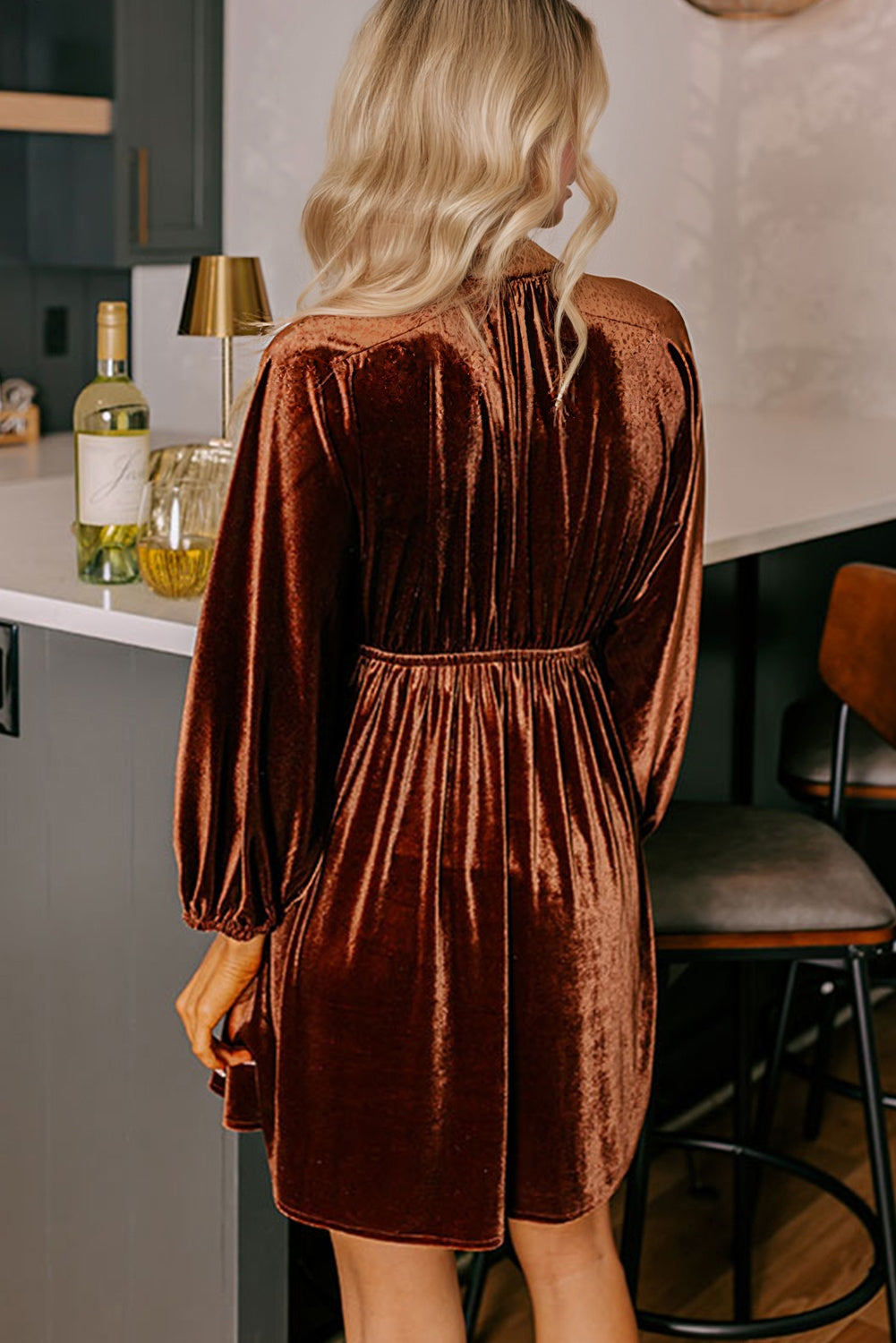 Rustic Velvet Mini Dress