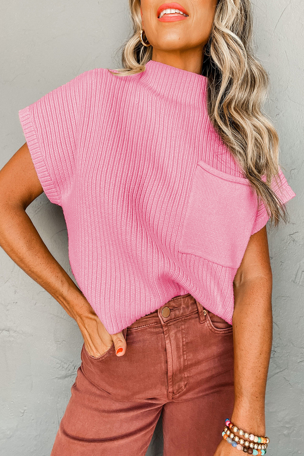 Ribbed Ease Knit Top