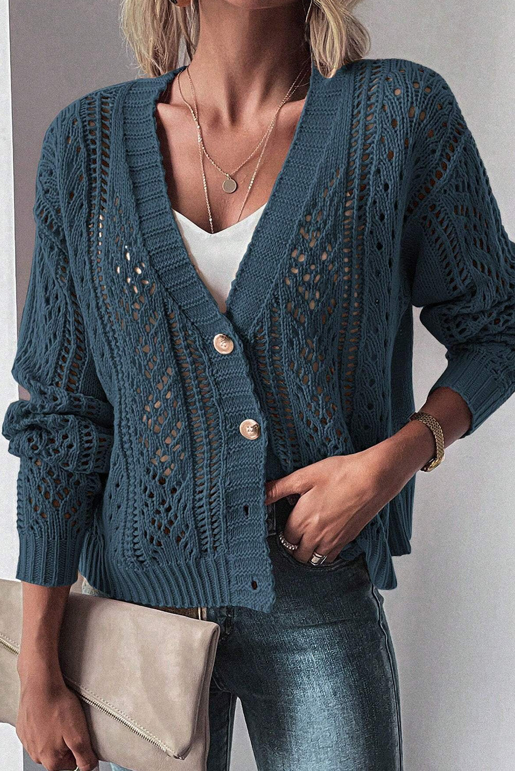 Honeycomb Breeze Knit Cardigan