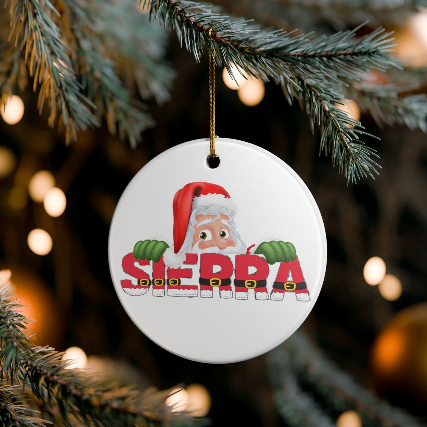 Santa Name Christmas Ornament