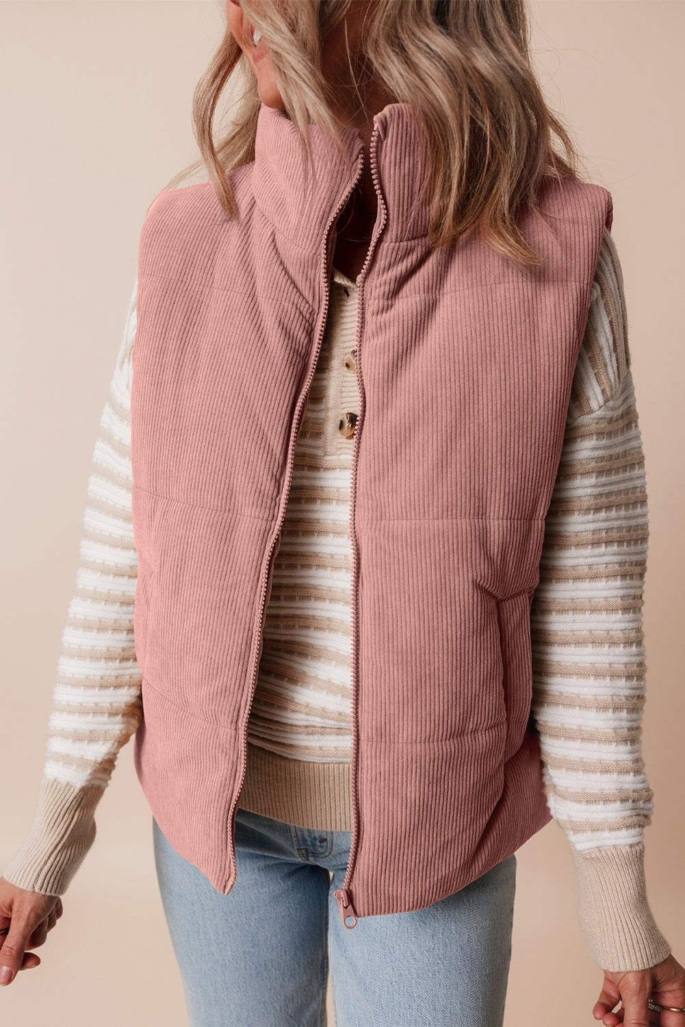 Cord Puffer Vest