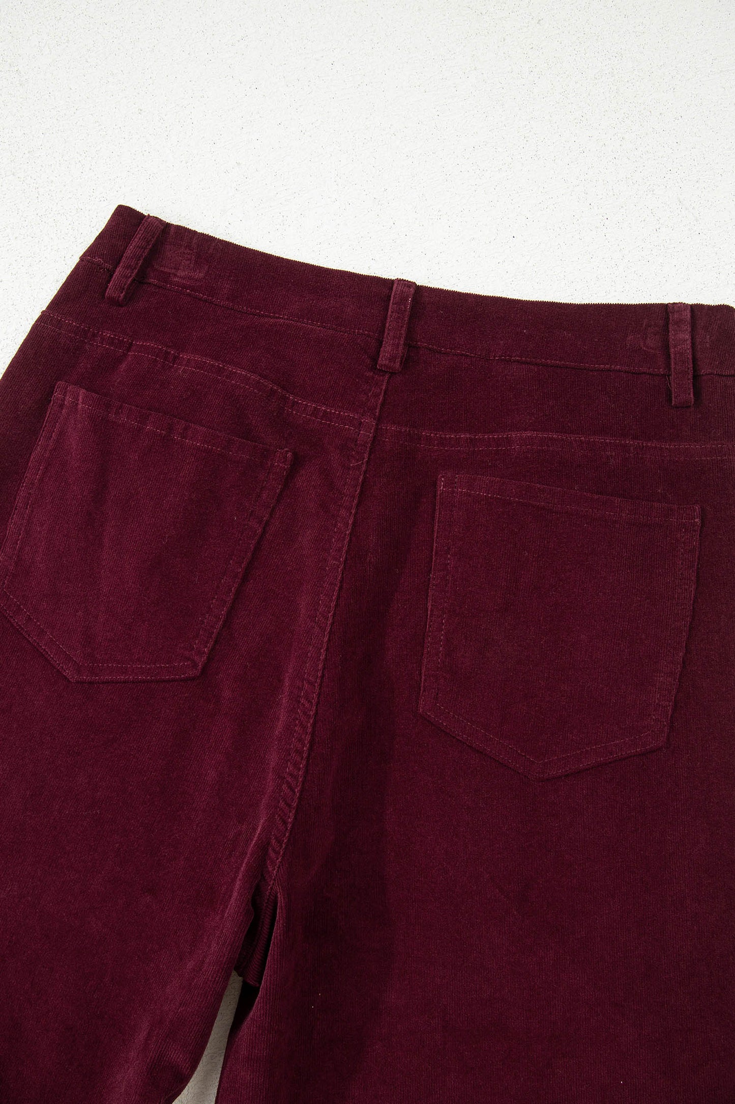 Burgundy Belle Corduroy Wide-Leg Pants