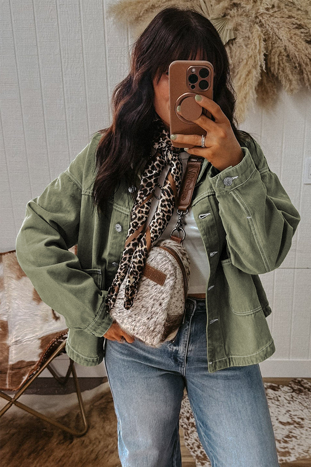 Sage Denim Jacket