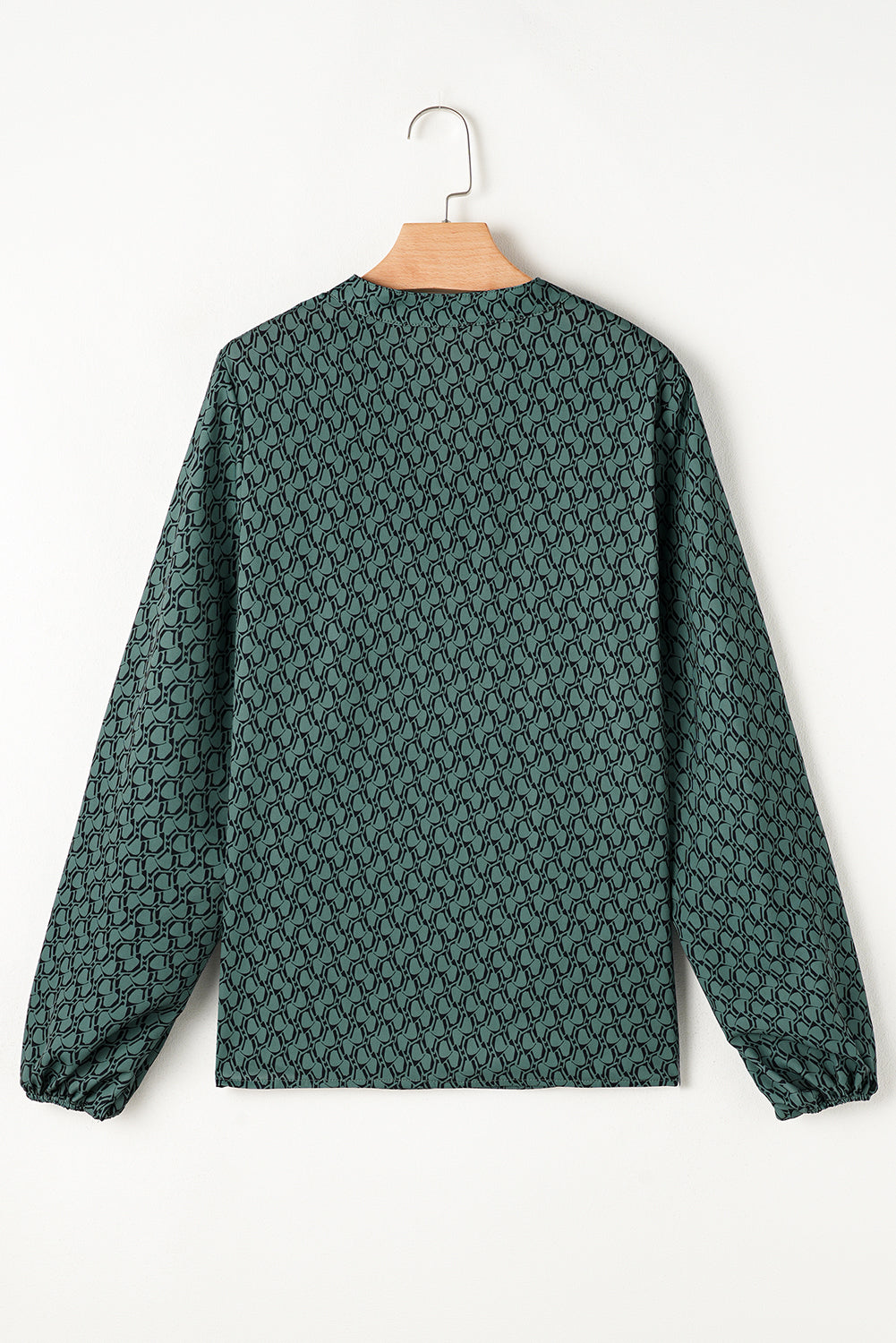 Geo Chic Long Sleeve Blouse