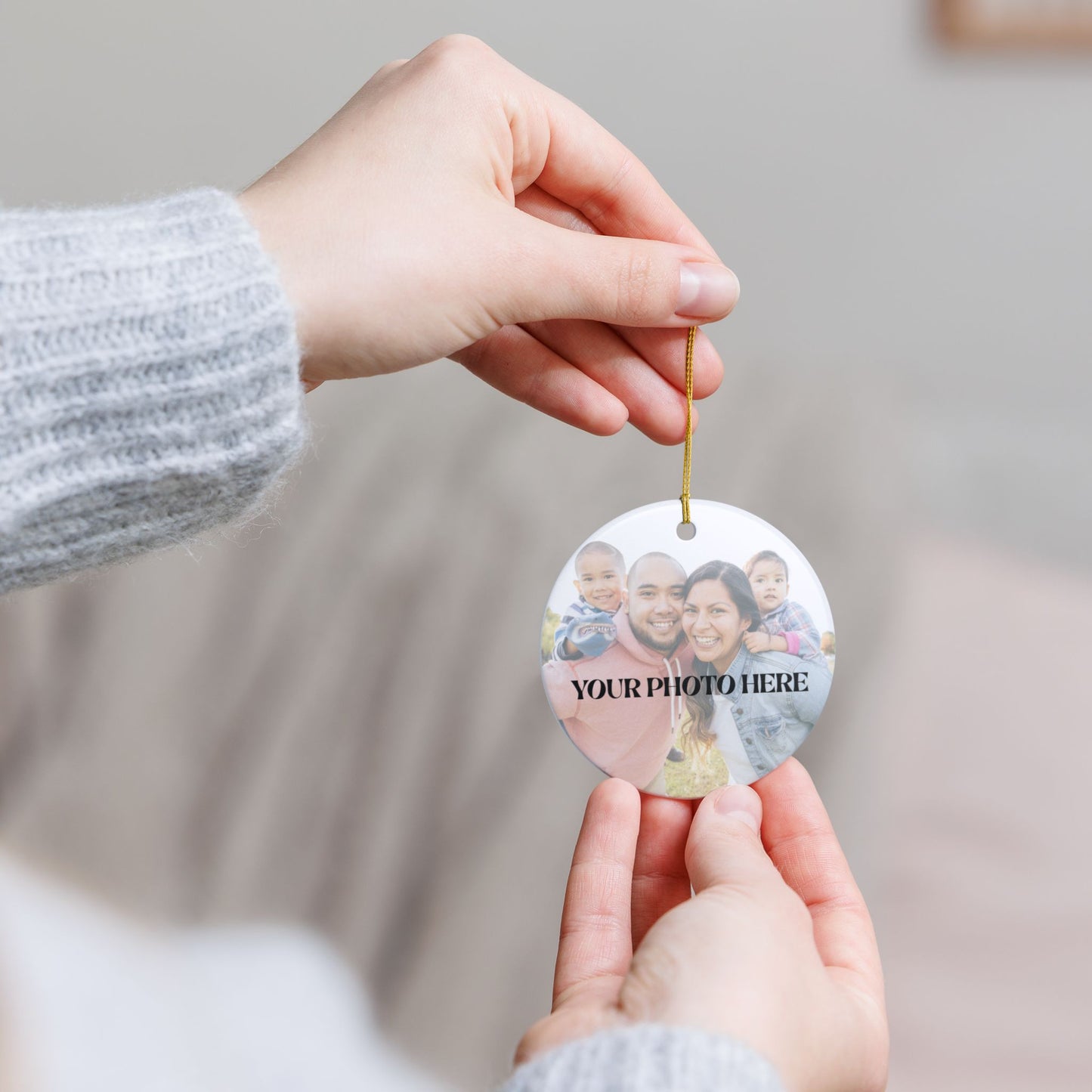 Custom Photo Christmas Ornament