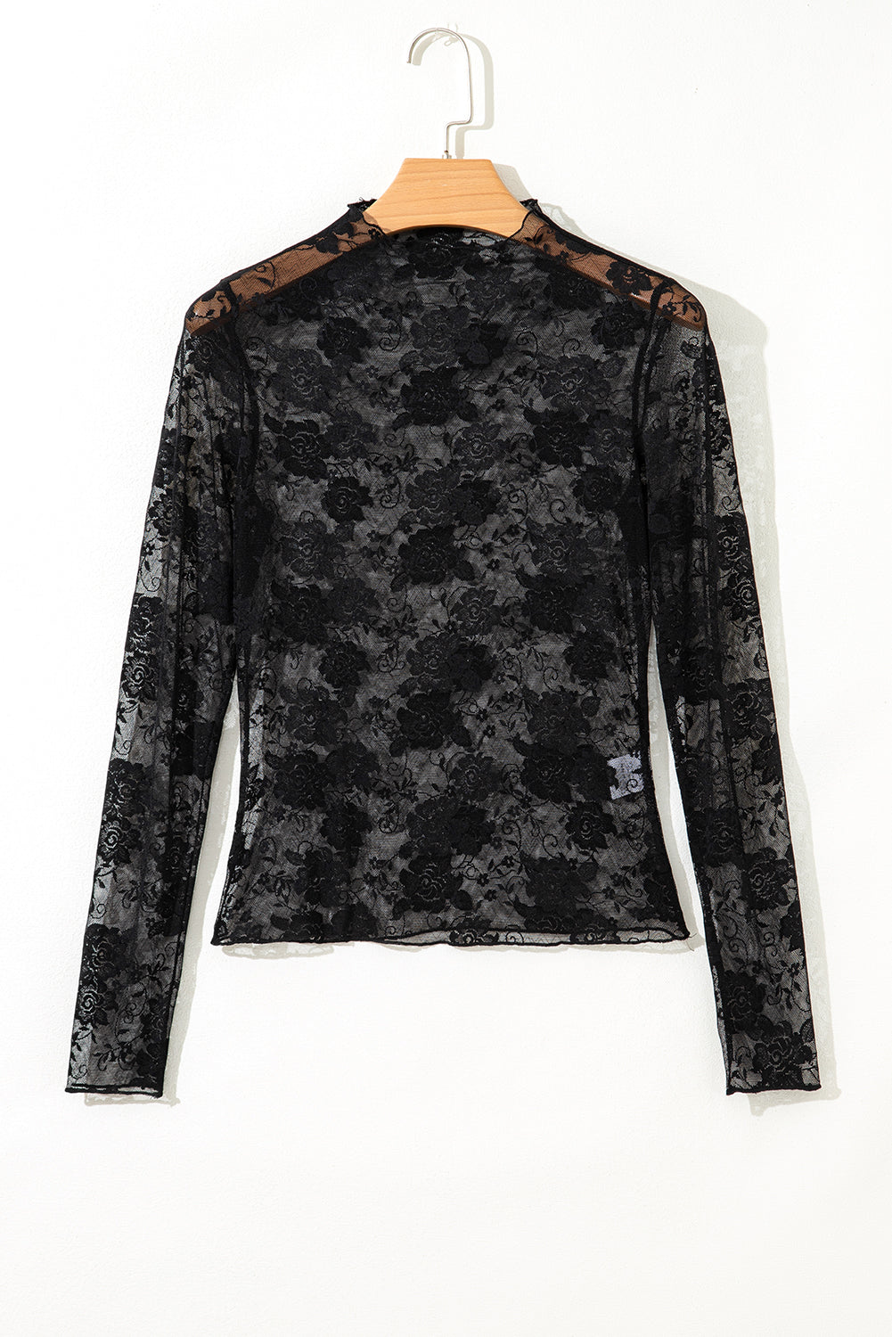 Sheer Floral Long Sleeve Top