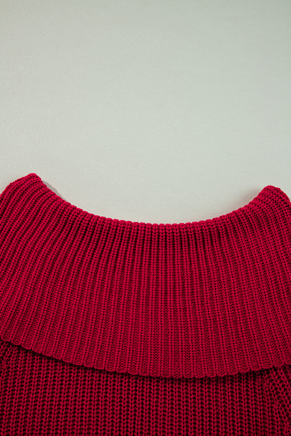 Scarlet Whisper Off-Shoulder Sweater