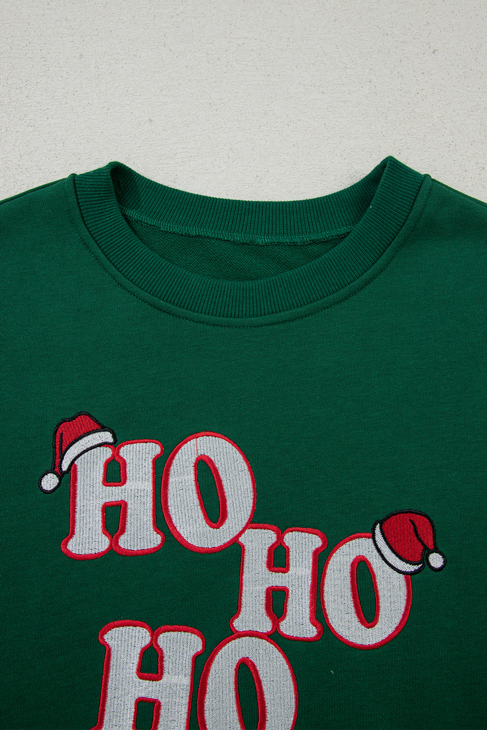 Ho Ho Ho Embroidered Sweatshirt