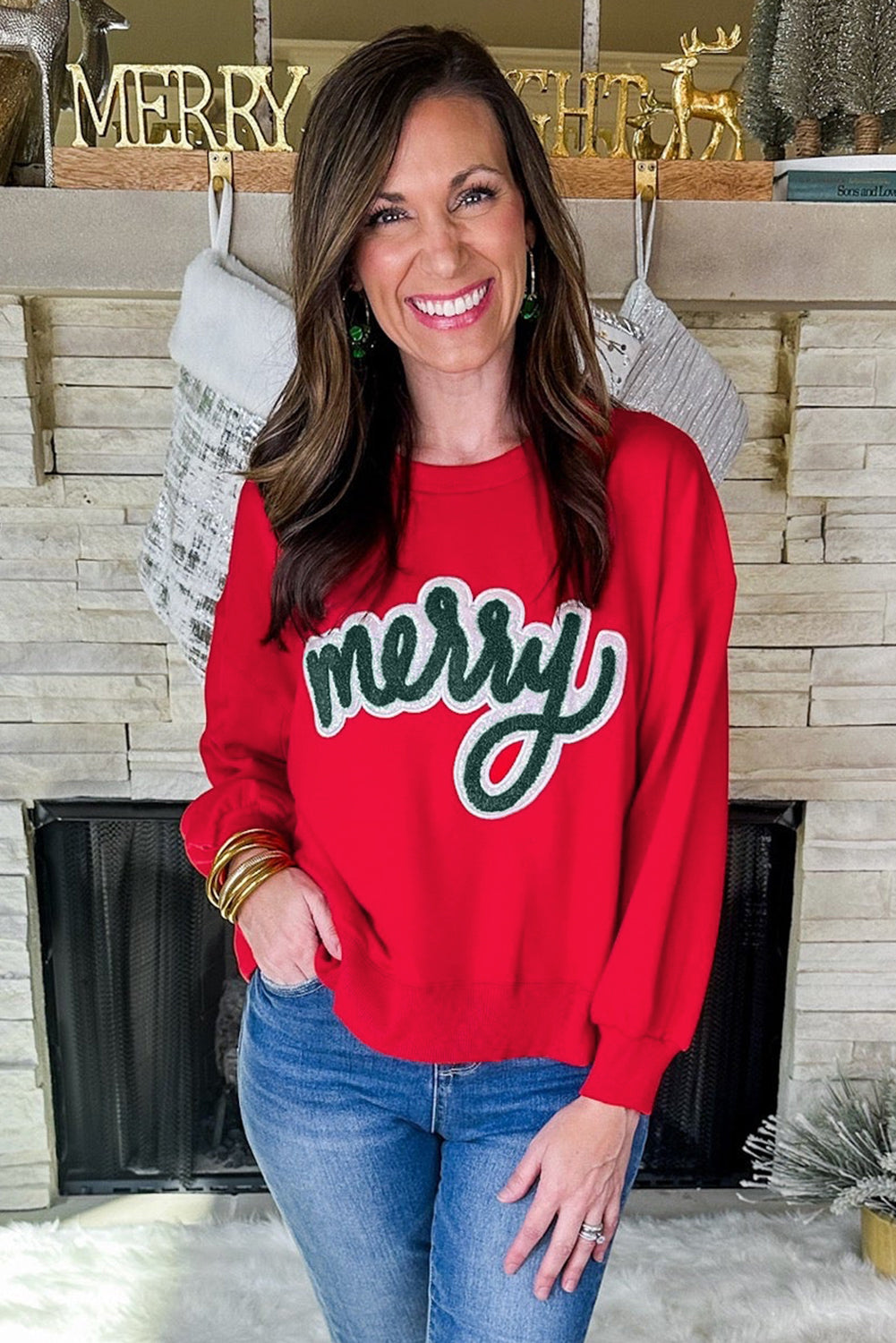 Merry Script Holiday Sweatshirt
