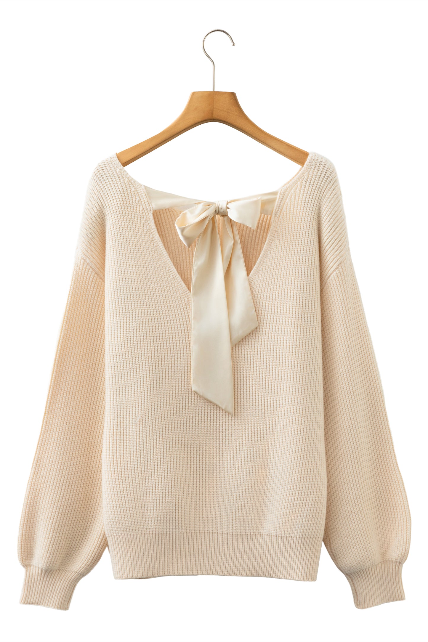 Ribbon Kiss Backless Sweater