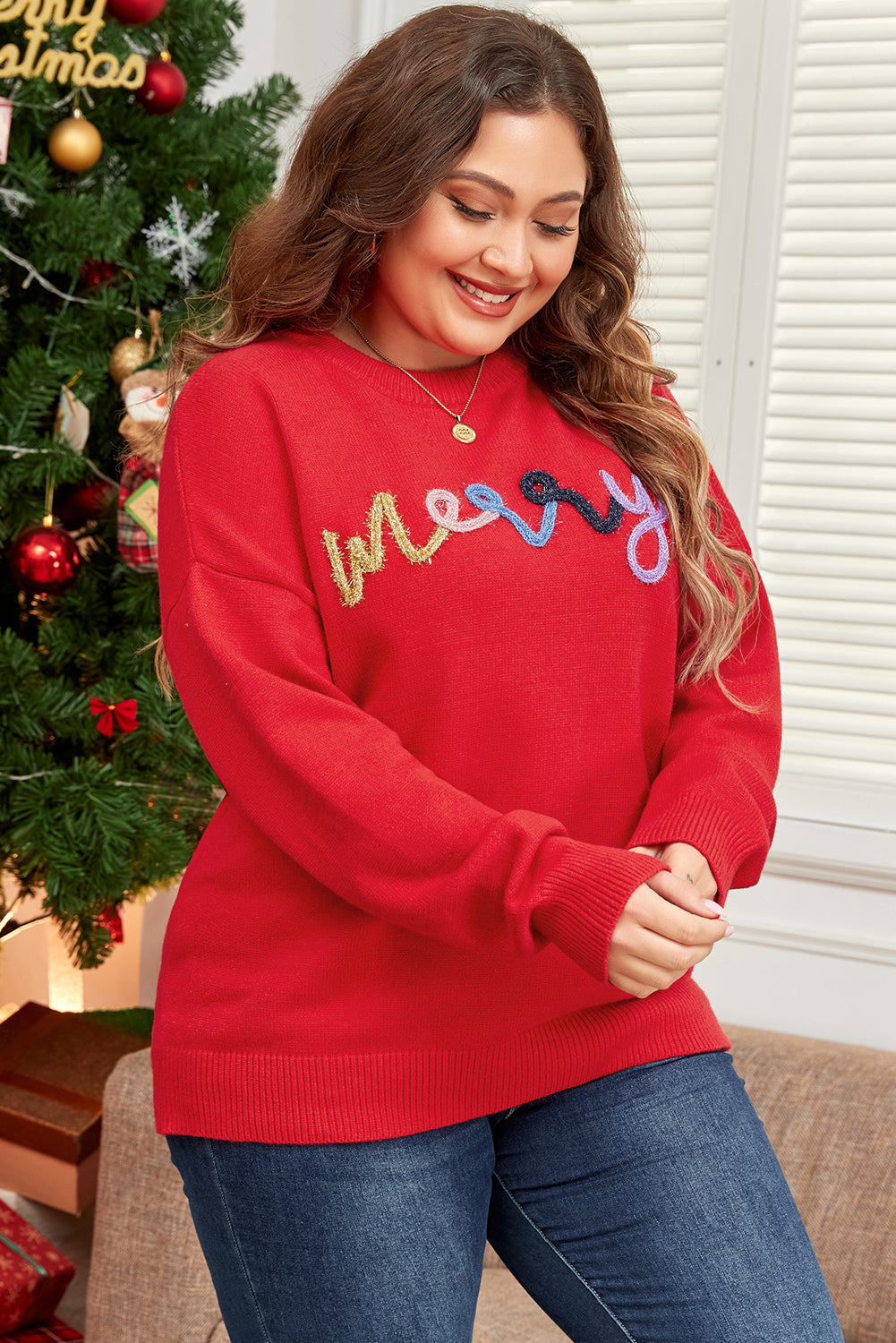 Merry & Bright Plus Sweater