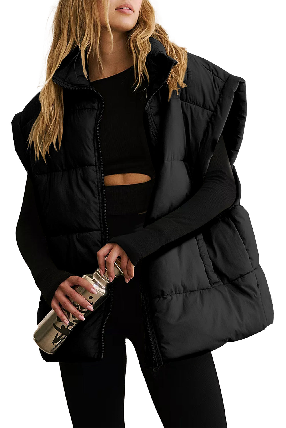 Alpine Glow Oversized Puffer Vest