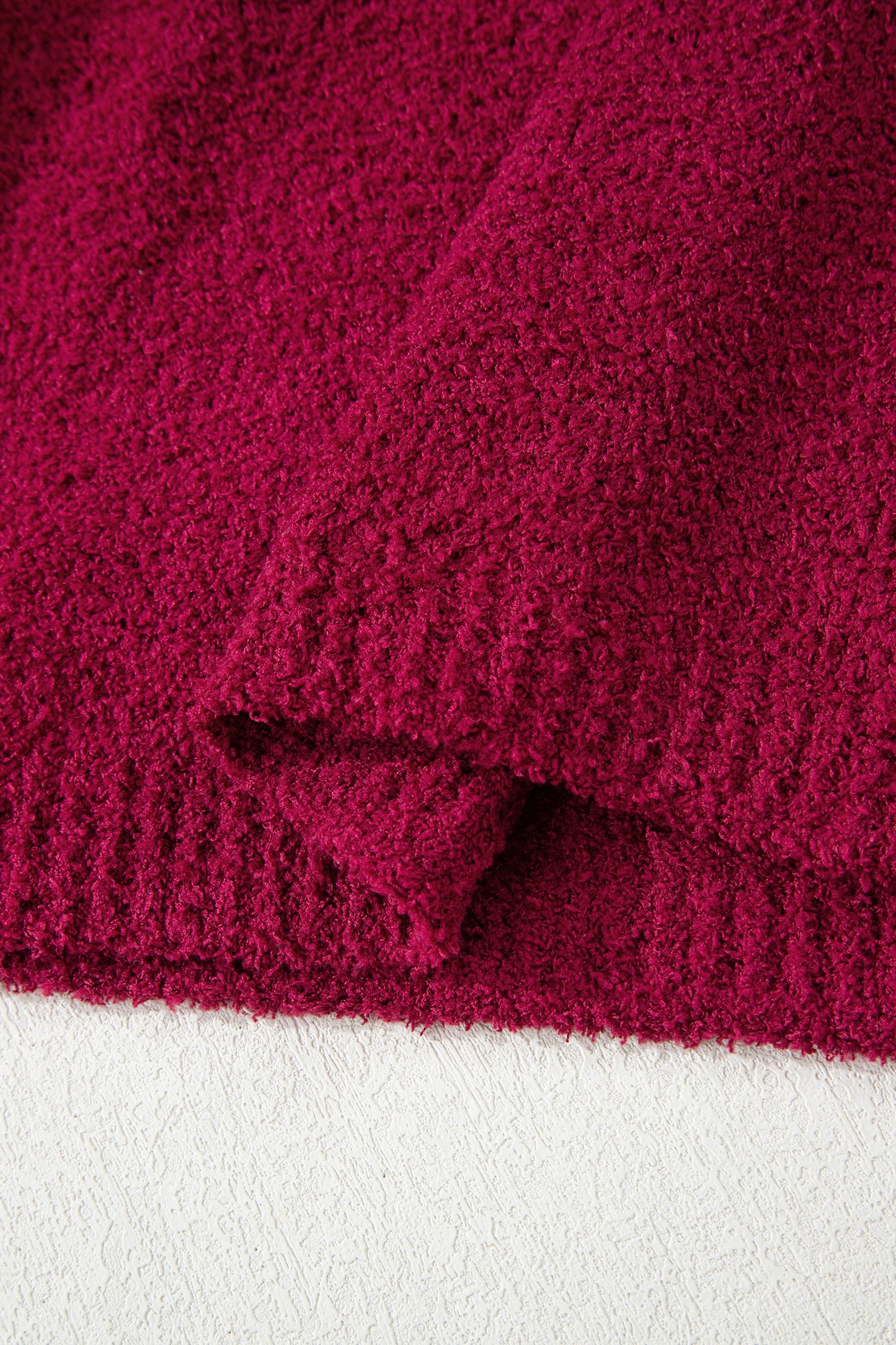 Cranberry Popcorn Knit Sweater