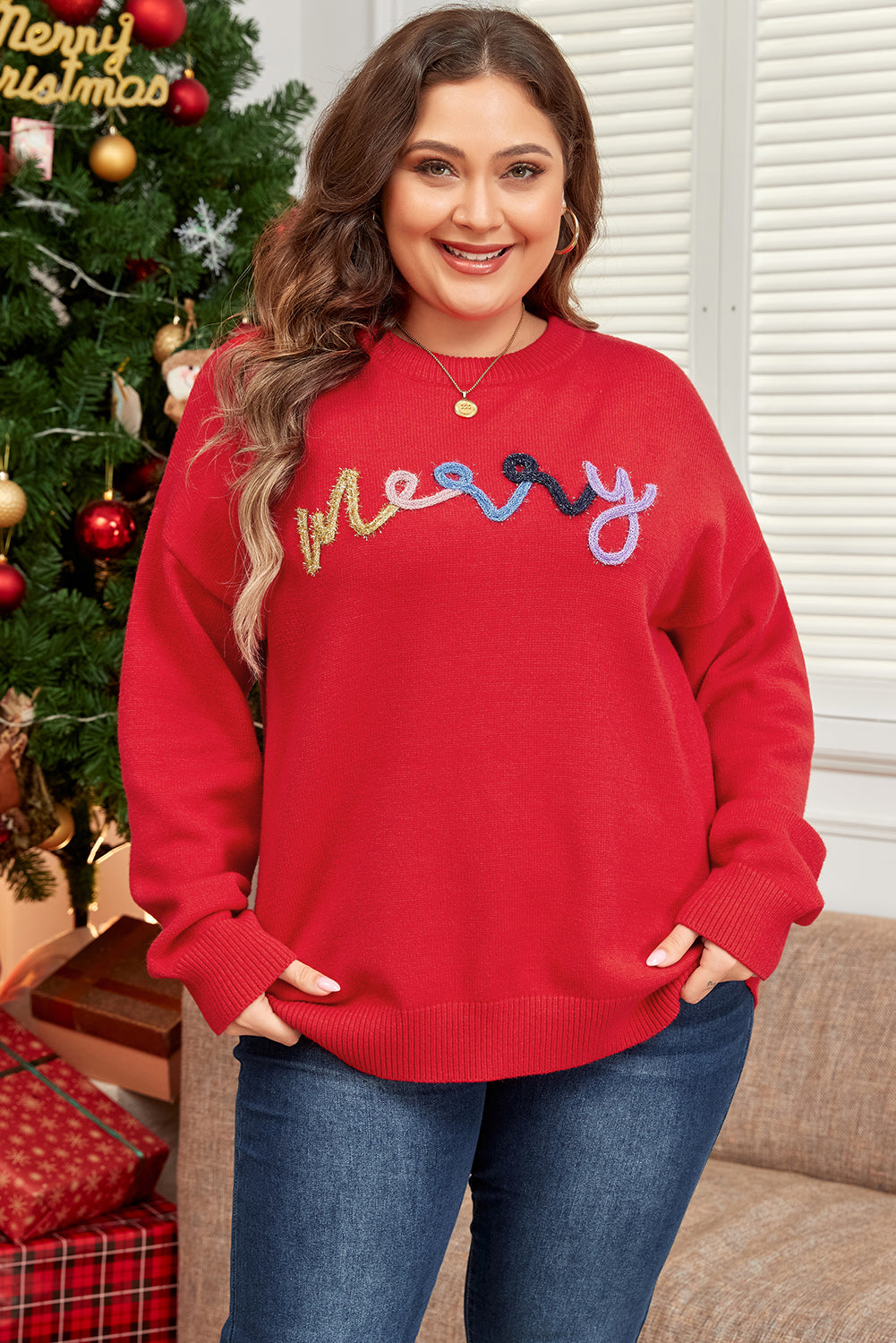 Merry & Bright Plus Sweater