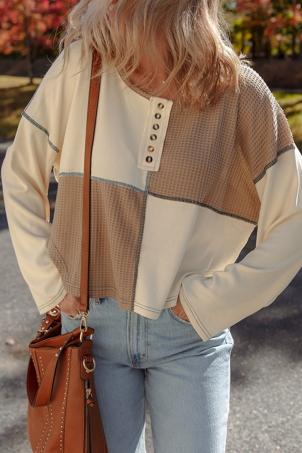 Harvest Stitches Long Sleeve Top