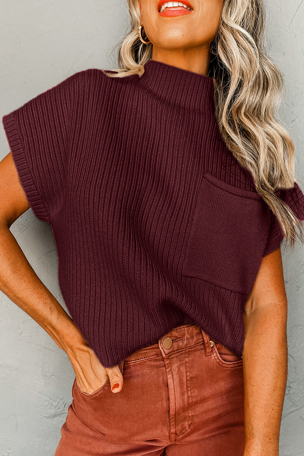 Ribbed Ease Knit Top