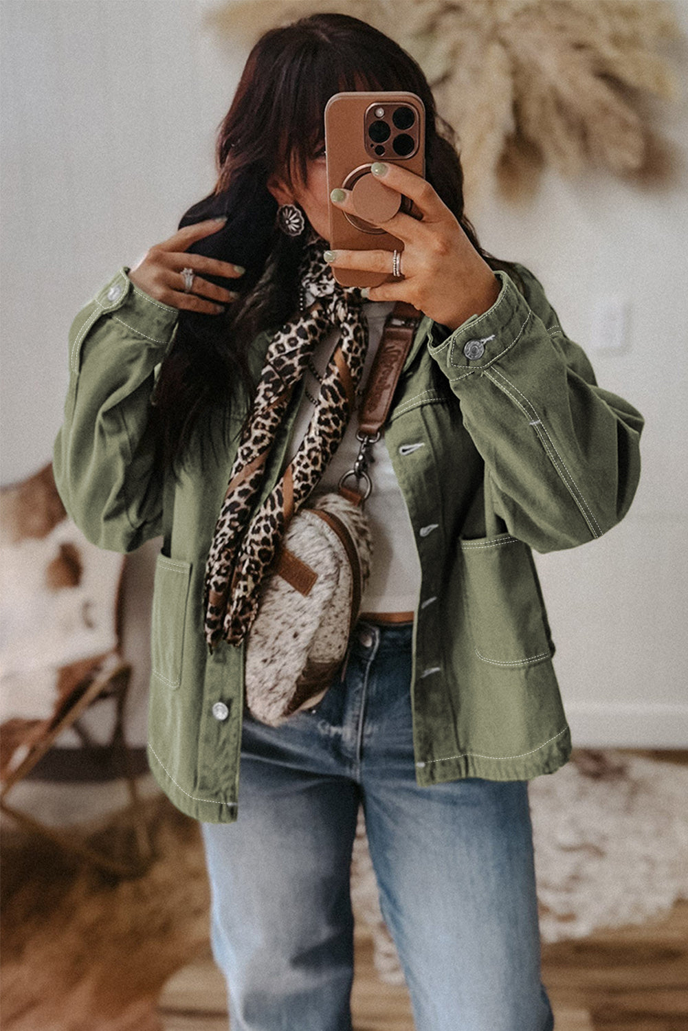Sage Denim Jacket
