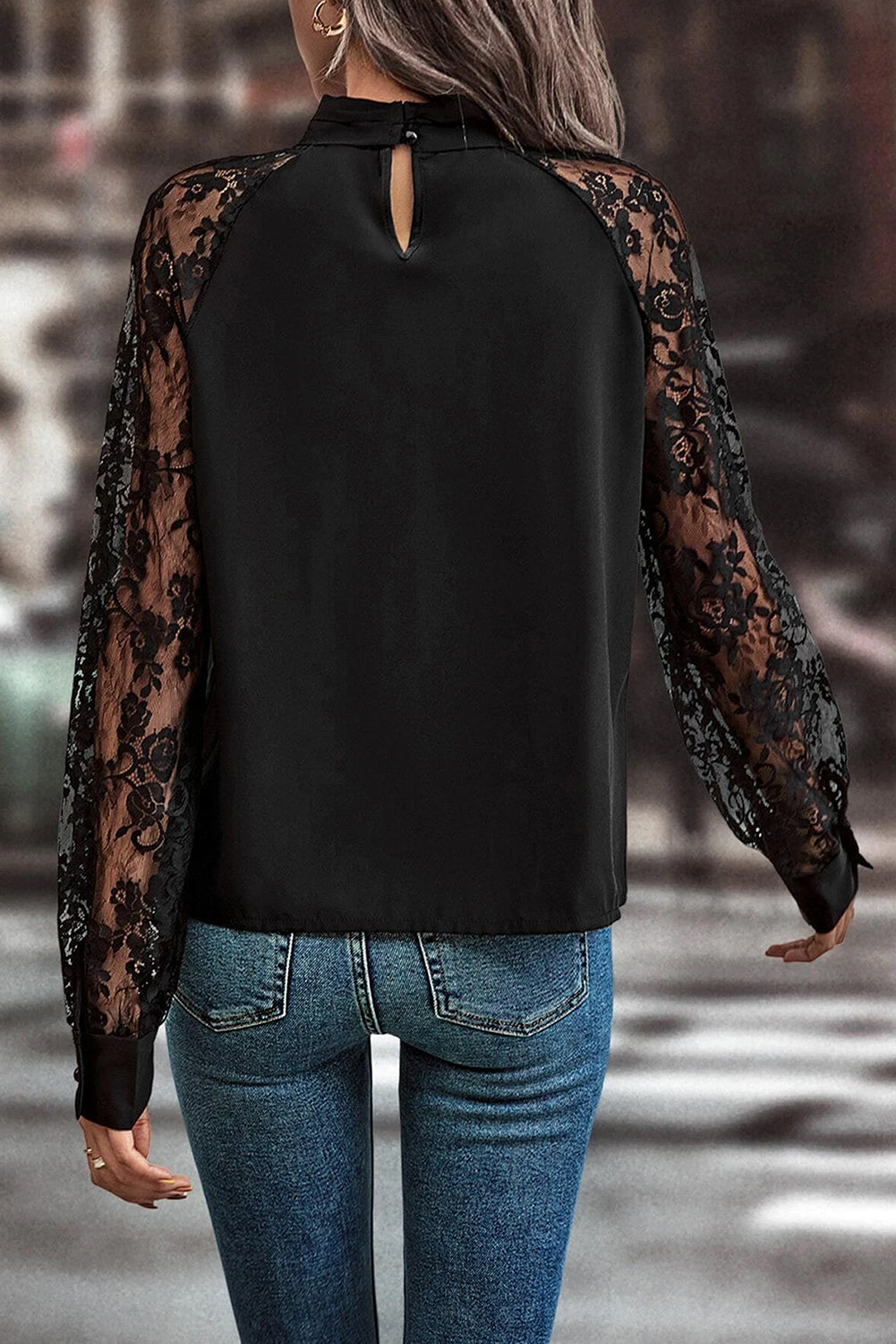 Twilight Lace Long Sleeve Blouse