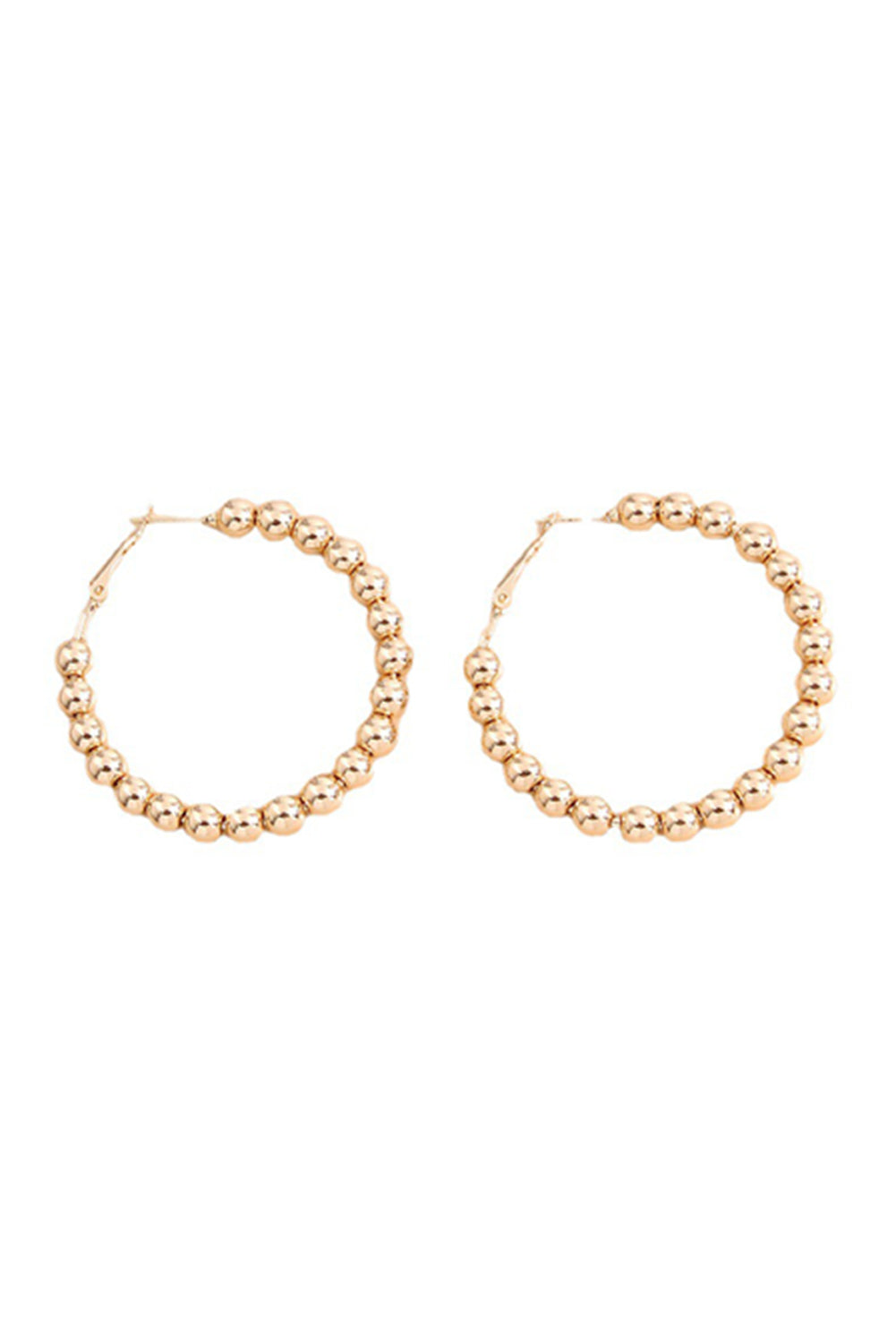 Golden Glow Beaded Hoops