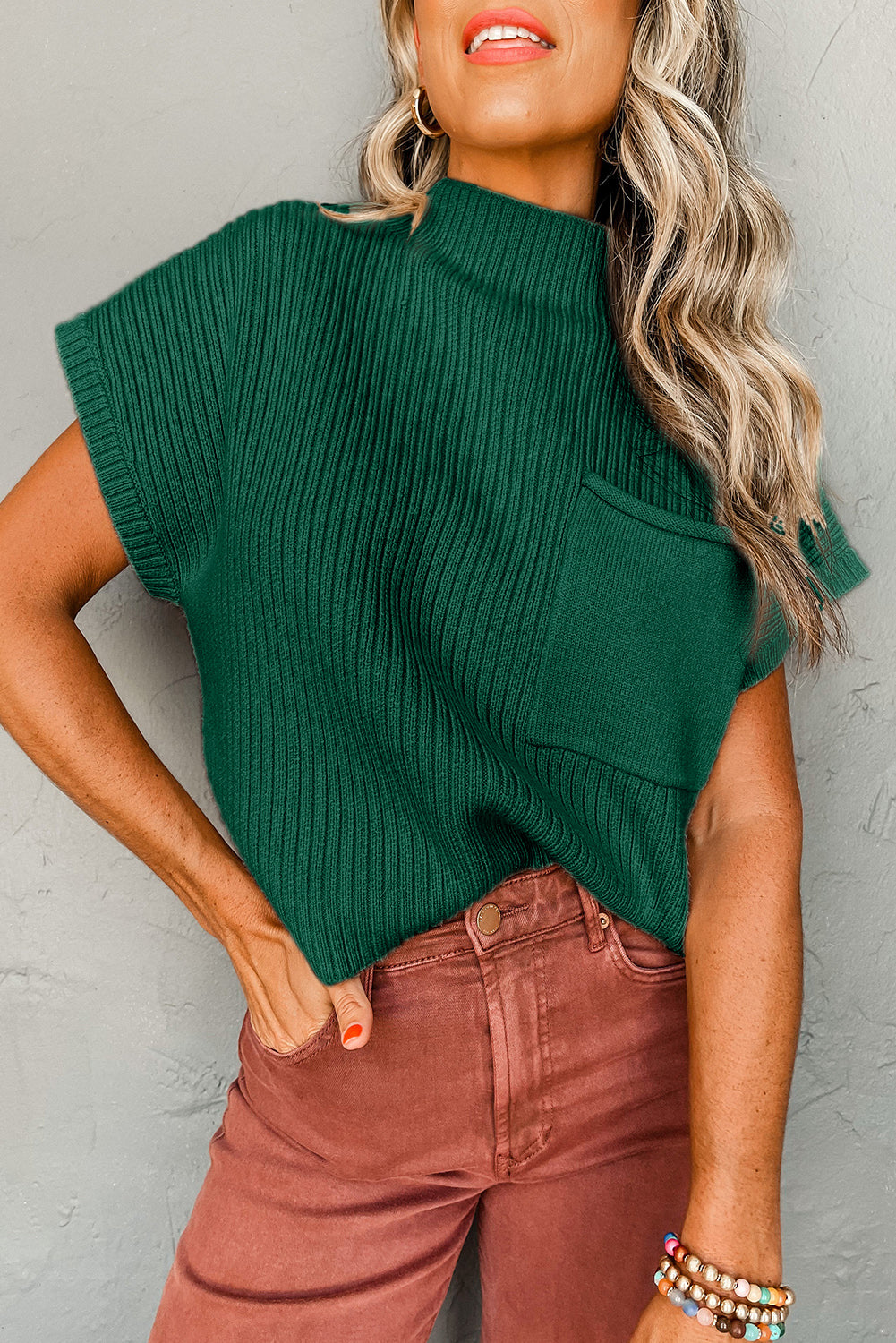 Ribbed Ease Knit Top