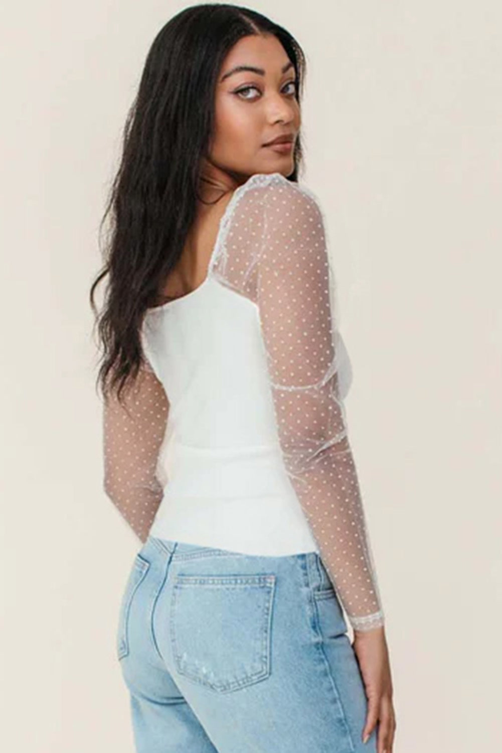 Ivory Whispers Long Sleeve Top