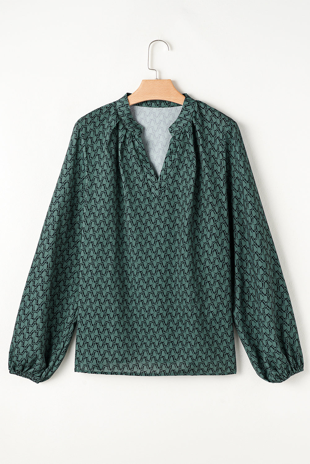 Geo Chic Long Sleeve Blouse