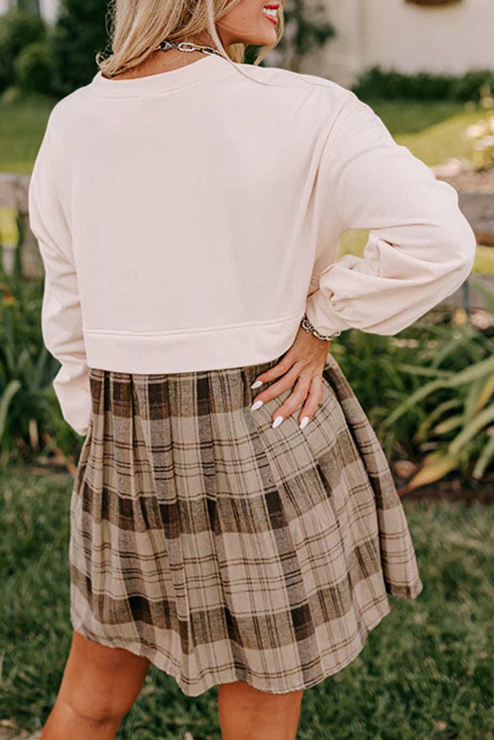 Midnight Plaid Mini Dress