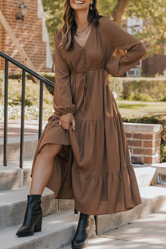 Chestnut Haven Maxi Dress