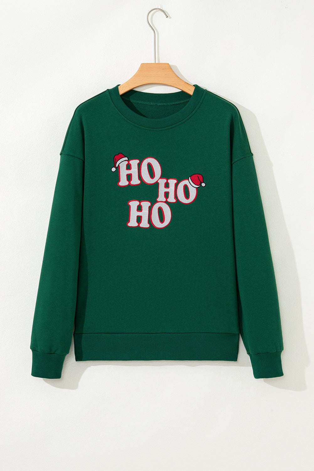Ho Ho Ho Embroidered Sweatshirt