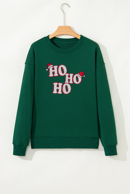 Ho Ho Ho Embroidered Sweatshirt
