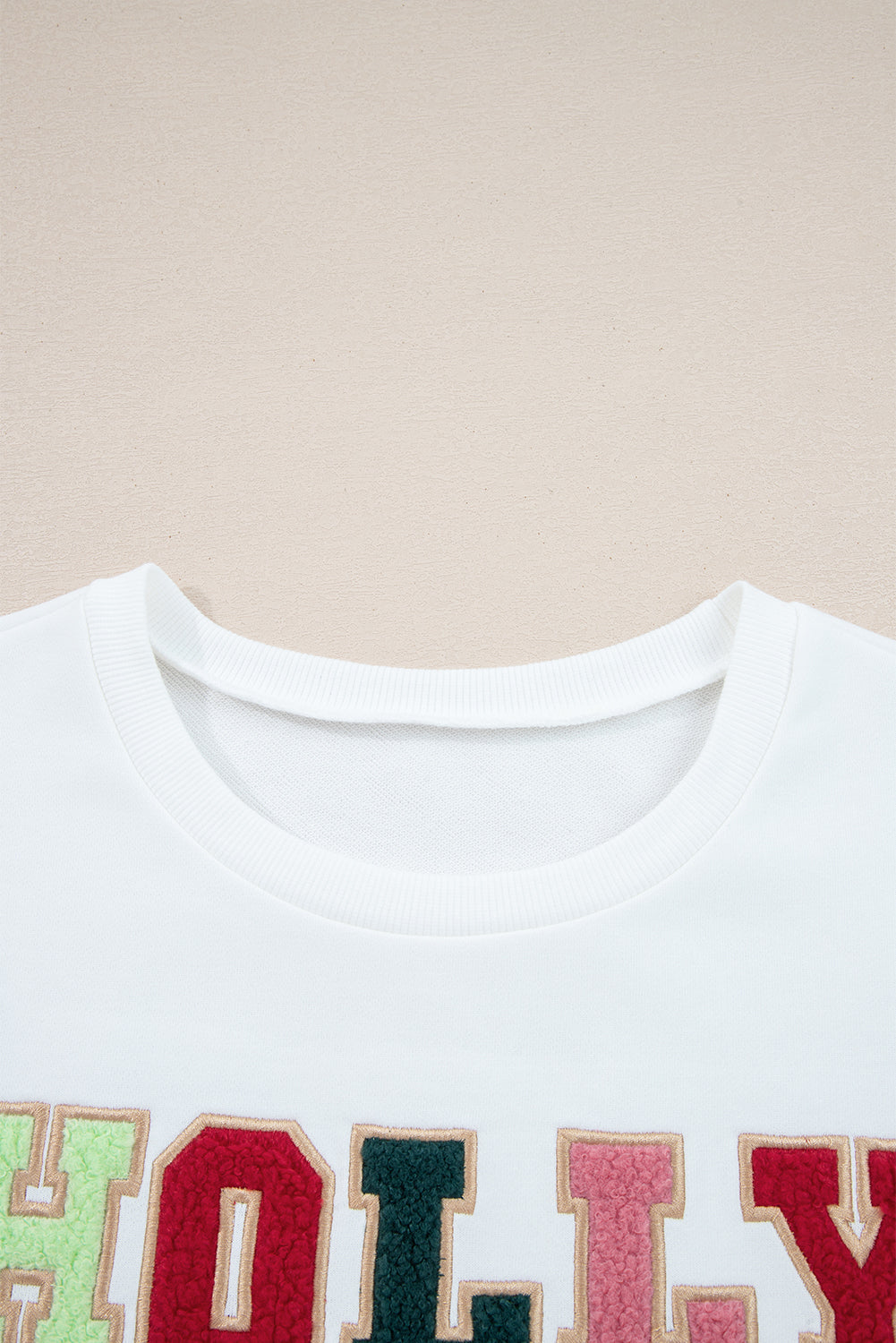 Holly Jolly Embroidered Sweatshirt