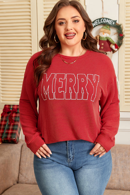 Merry & Bright Ribbed Pullover