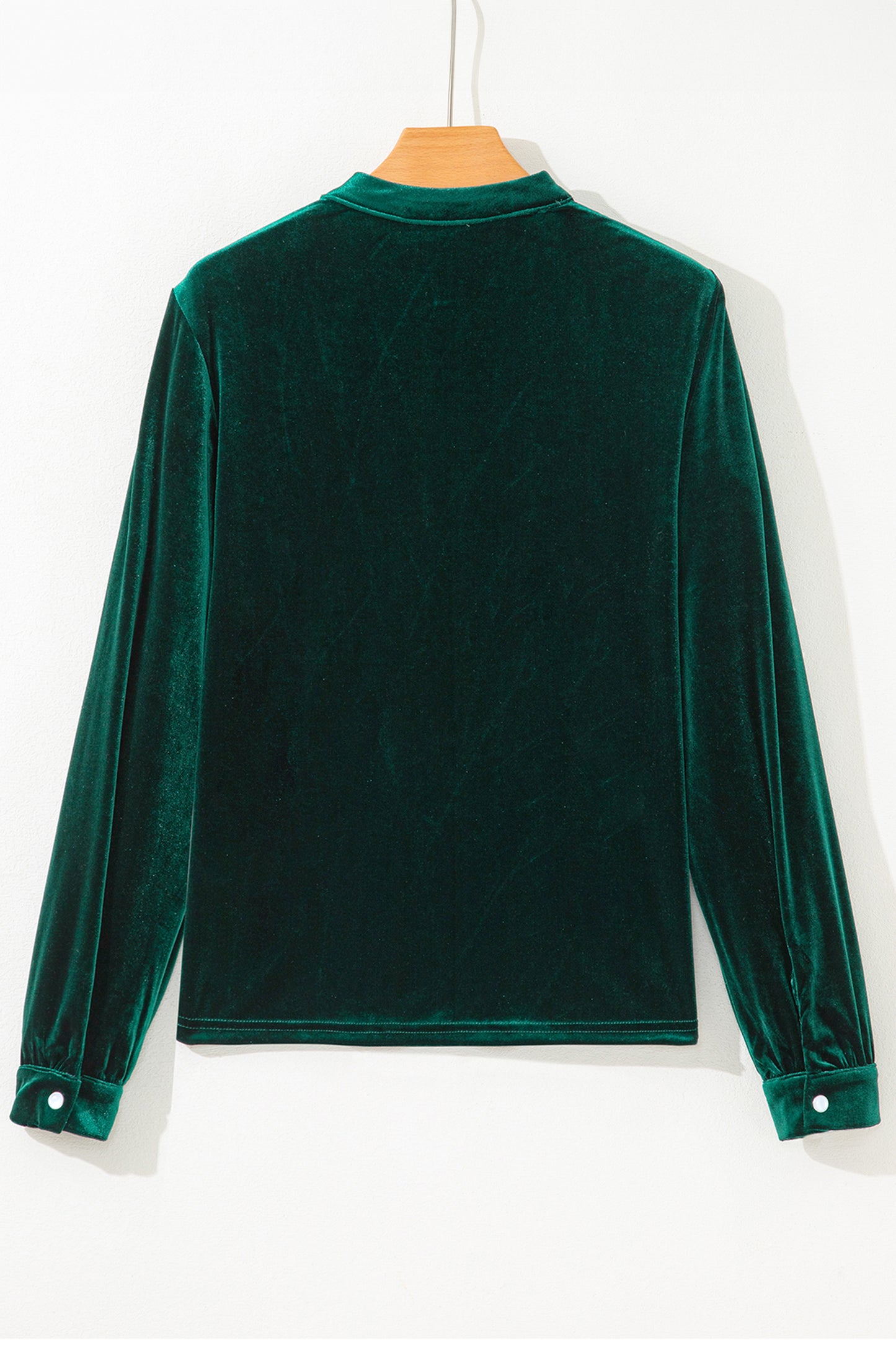 Emerald Allure Velvet Blouse