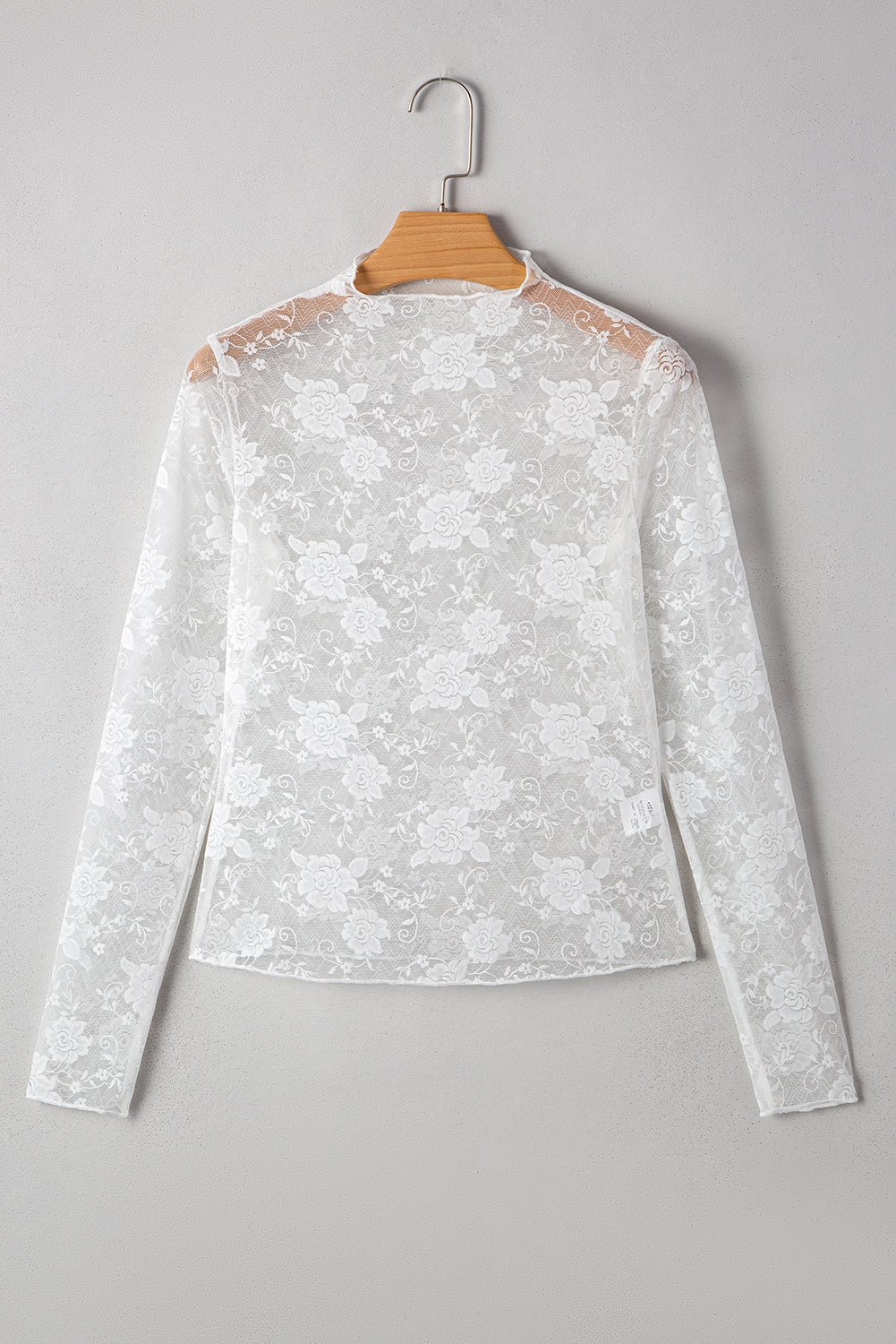 Sheer Floral Long Sleeve Top