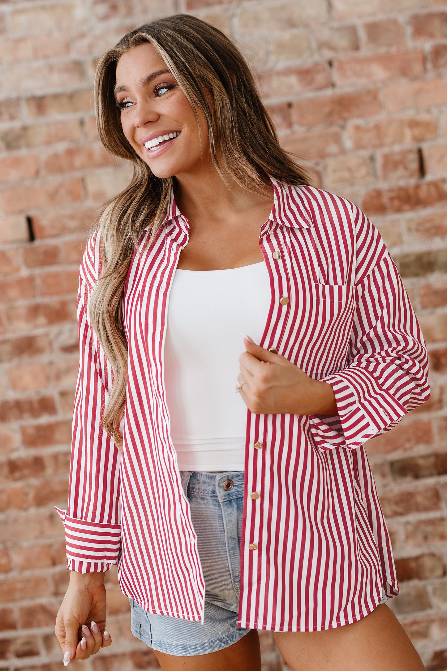 Rodeo Stripes Button-Up