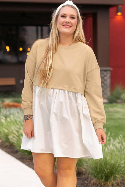 Latte Love Two-Tone Babydoll Dress