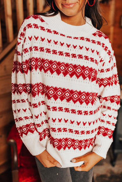 Frosted Fair Isle Holiday Sweater