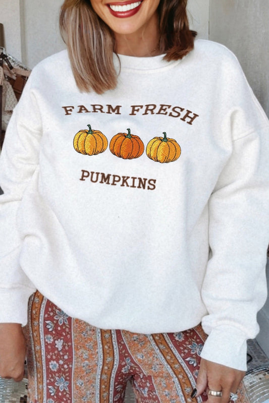 Pumpkin Patch Embroidered Sweatshirt