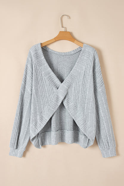 Crossed Paths Backless Sweater